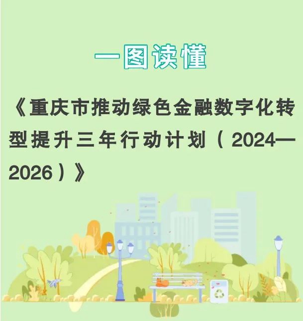 读图 | 《重庆市推动绿色金融数字化转型提升三年行动计划(2024-2026)》划重点